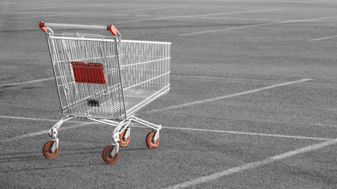 Abandoned shopping carts could be a sign of social dysfunction. 