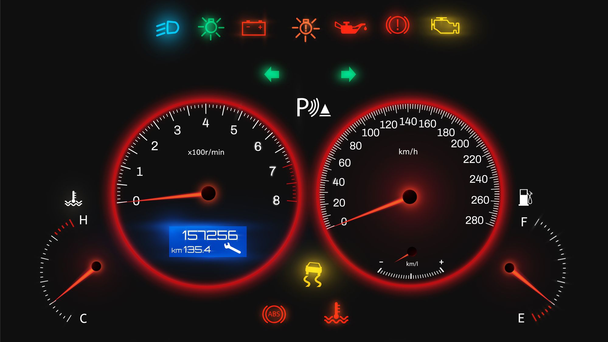 car engine lights and meanings