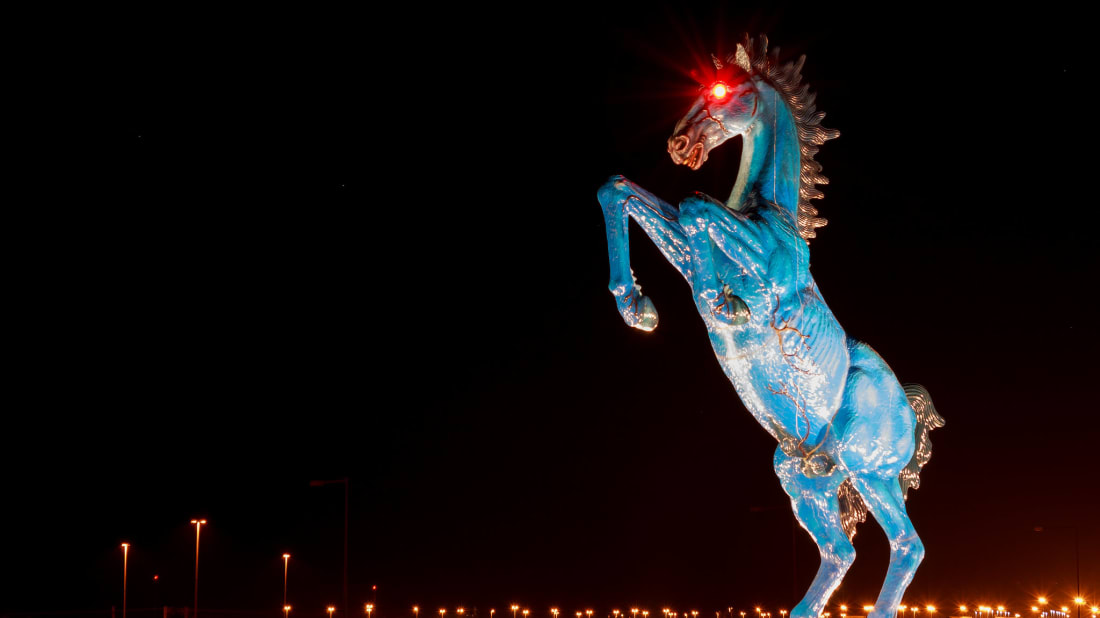 Horse statue outside Denver International Airport.