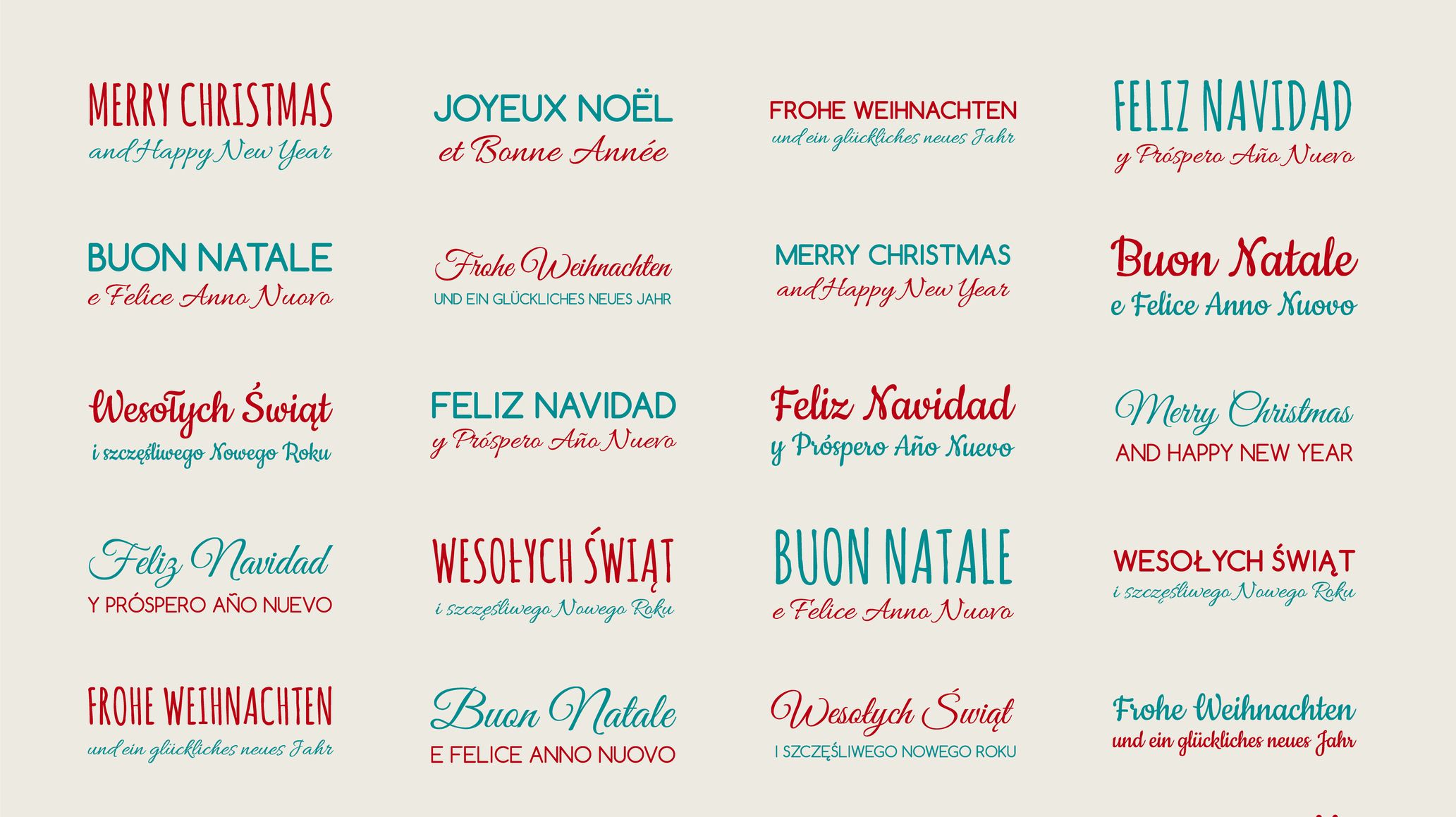 Sprachen frohe verschiedenen weihnachtsgrüße colorland