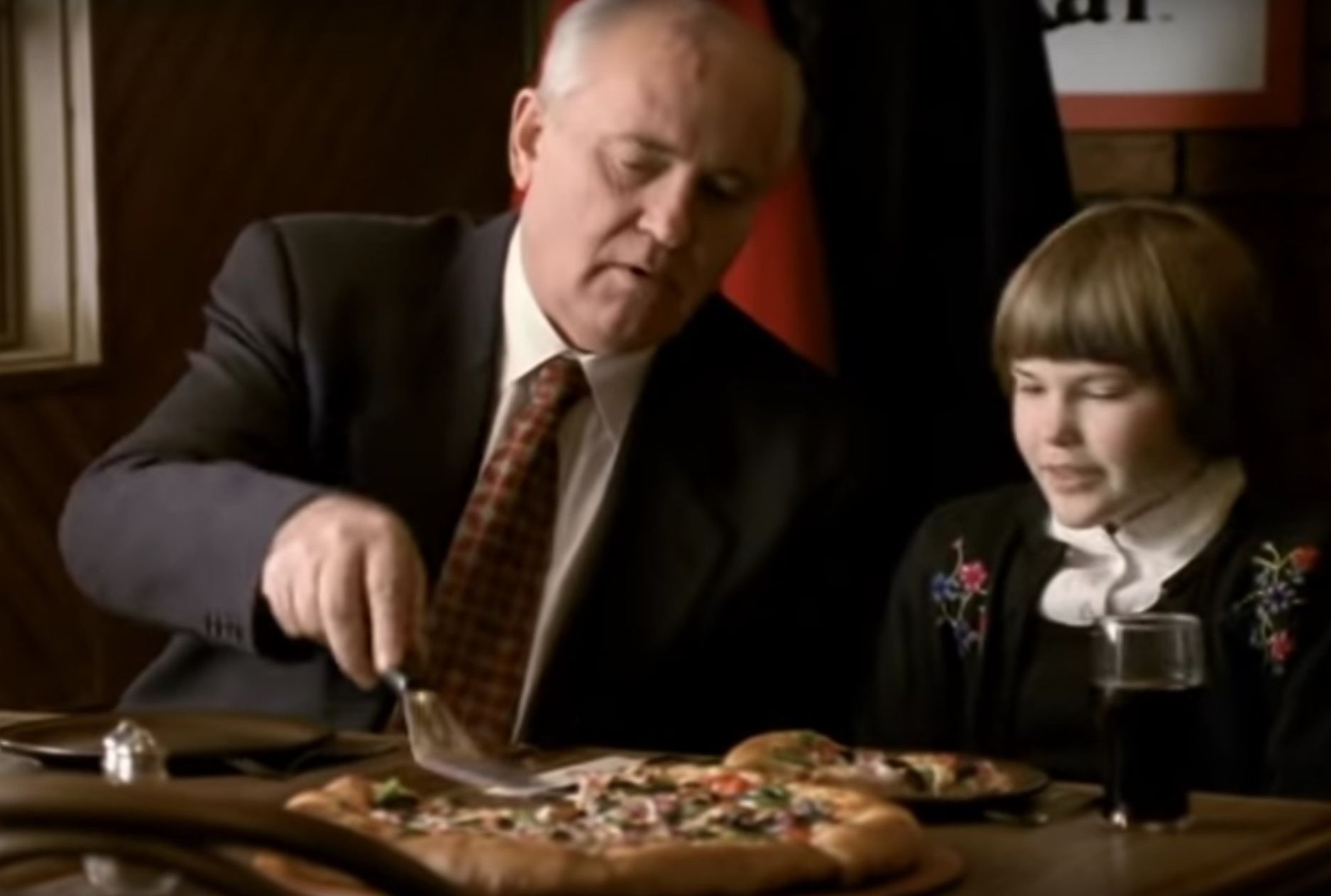 Watch Mikhail Gorbachev Hawk Pizza Hut in This Retro 1997 Commercial