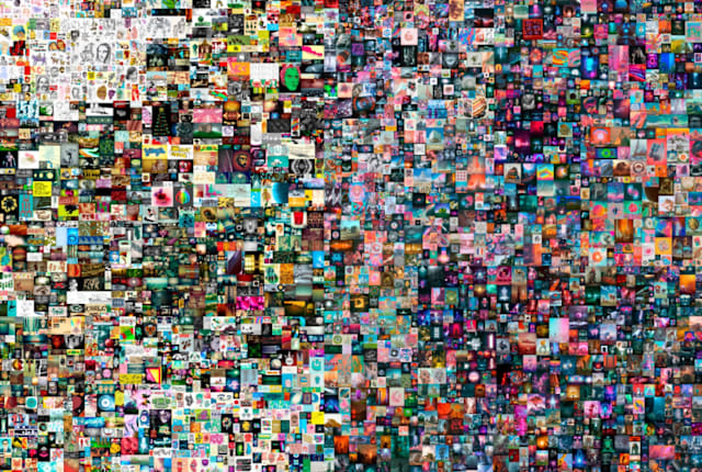 In March 2021, digital artist Beeple sold a JPG of Everydays: The First 5000 Days for a record-setting $69.3 million.