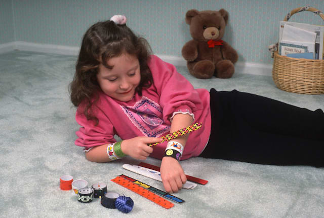 Slap Wraps bracelets swept the nation in the fall of 1990. 