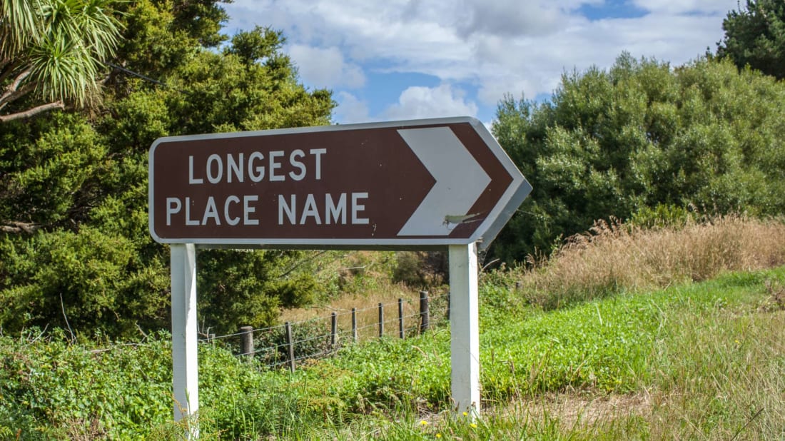 It would be hard to fit the world's longest place name onto this small sign.