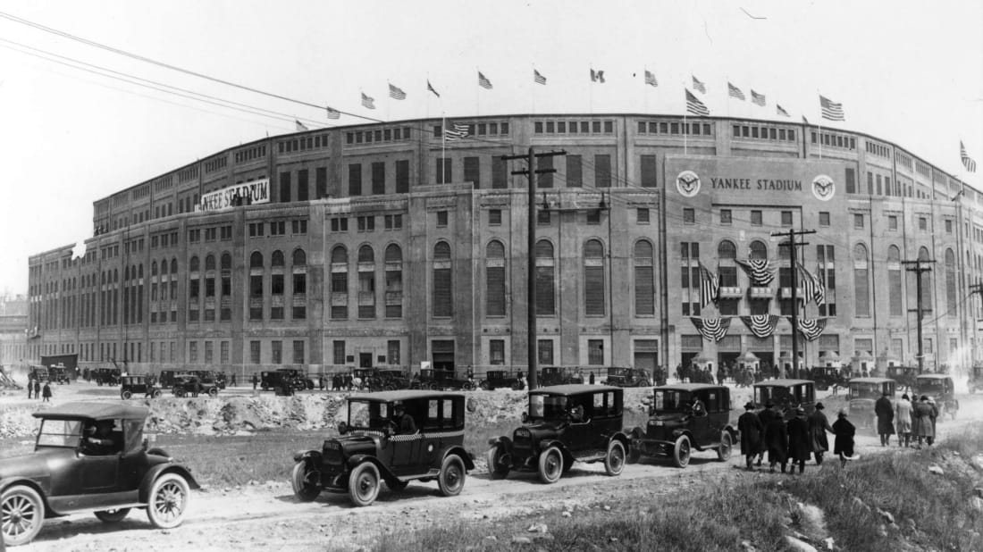 The opening day of the original Yankee Stadium on April 18, 1923.