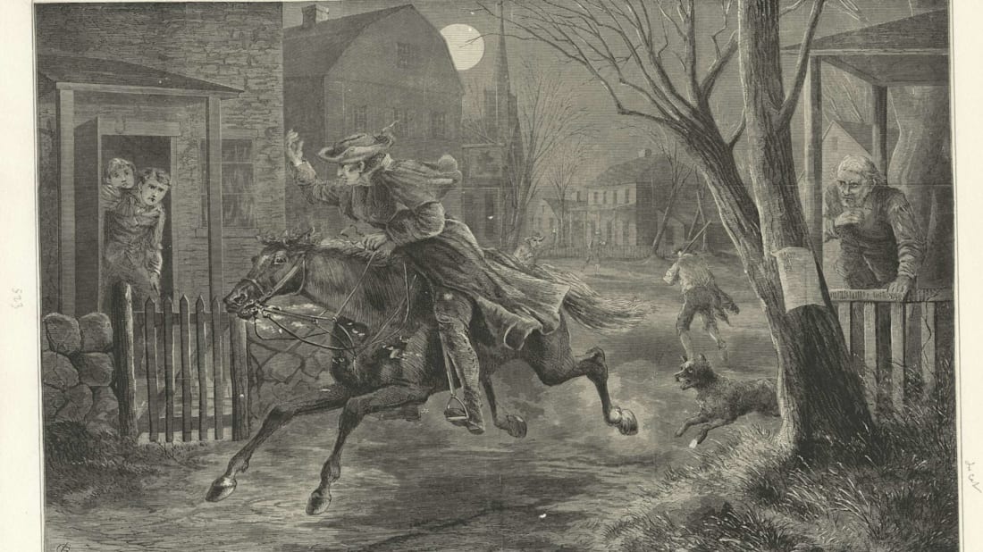 Paul Revere's midnight ride didn't exactly go down like this.