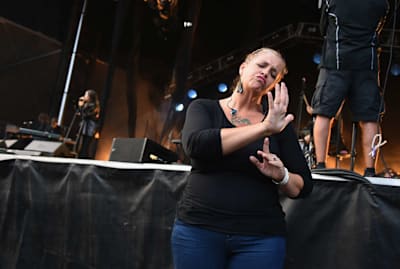 Sign language interpreter Barbie Parker at Lollapalooza in 2014.
