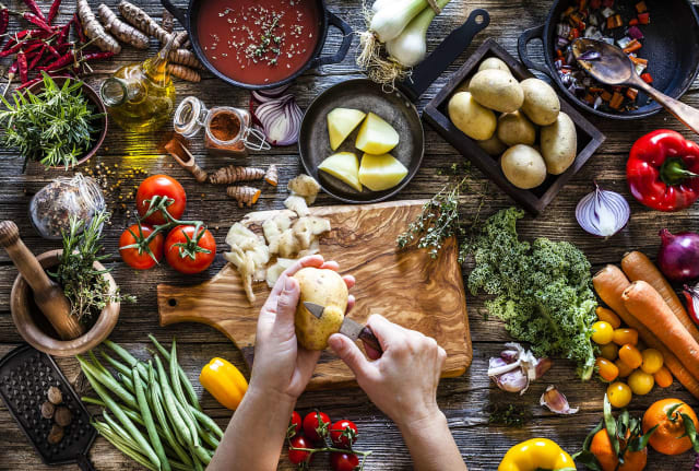 Those potato peels are ready for a glow-up.