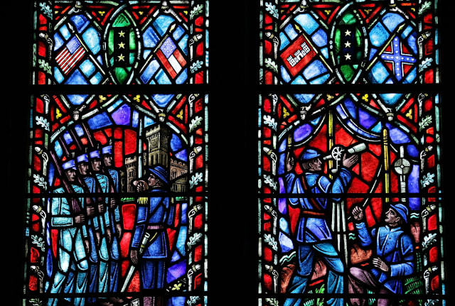 Robert E. Lee and company in the National Cathedral's stained-glass windows.