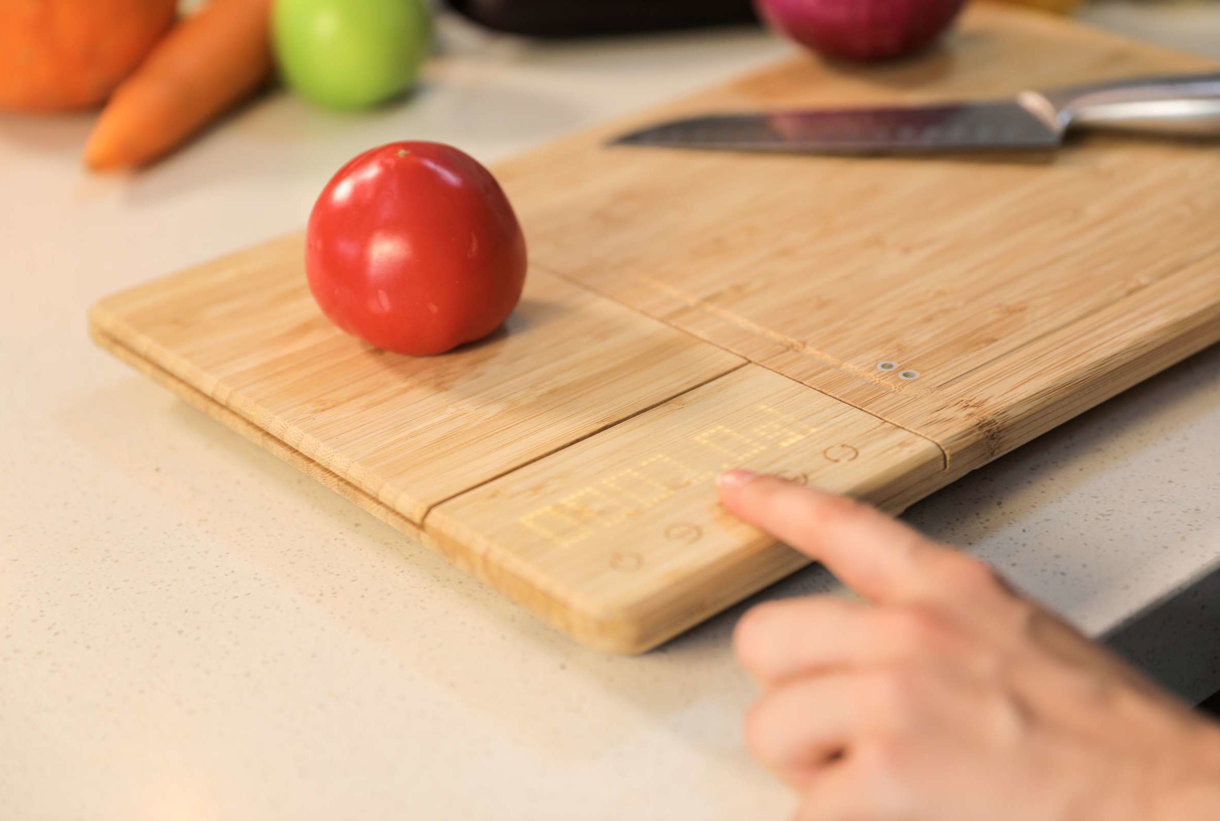 The Chopbox Smart Cutting Board Has A Food Scale Timer And Knife
