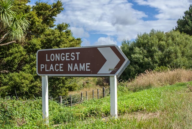 It would be hard to fit the world's longest place name onto this small sign.