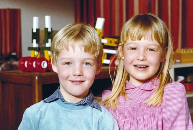 Towheadedness runs in the family.