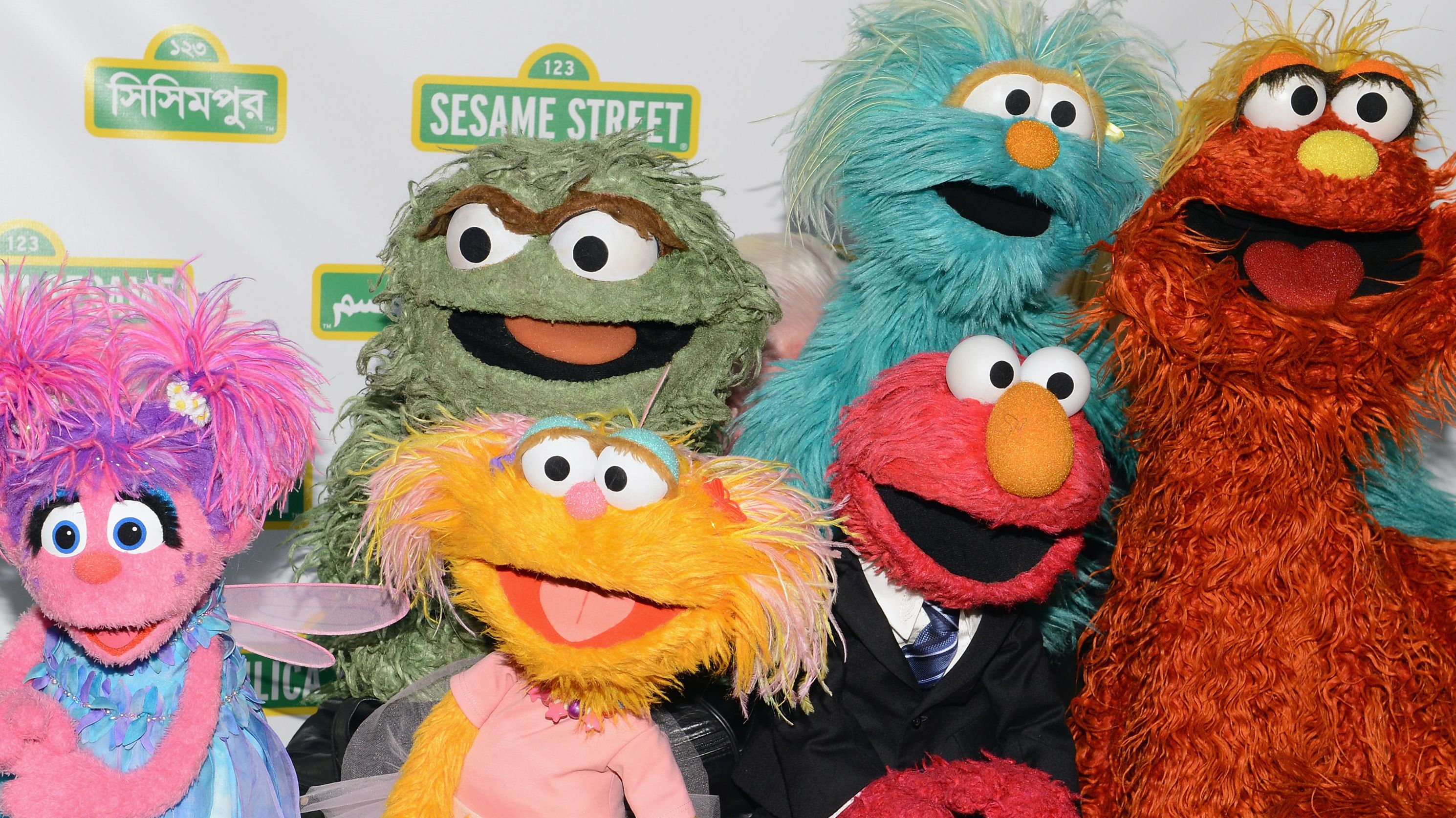 Big bird cookie monster and other sesame street characters honored