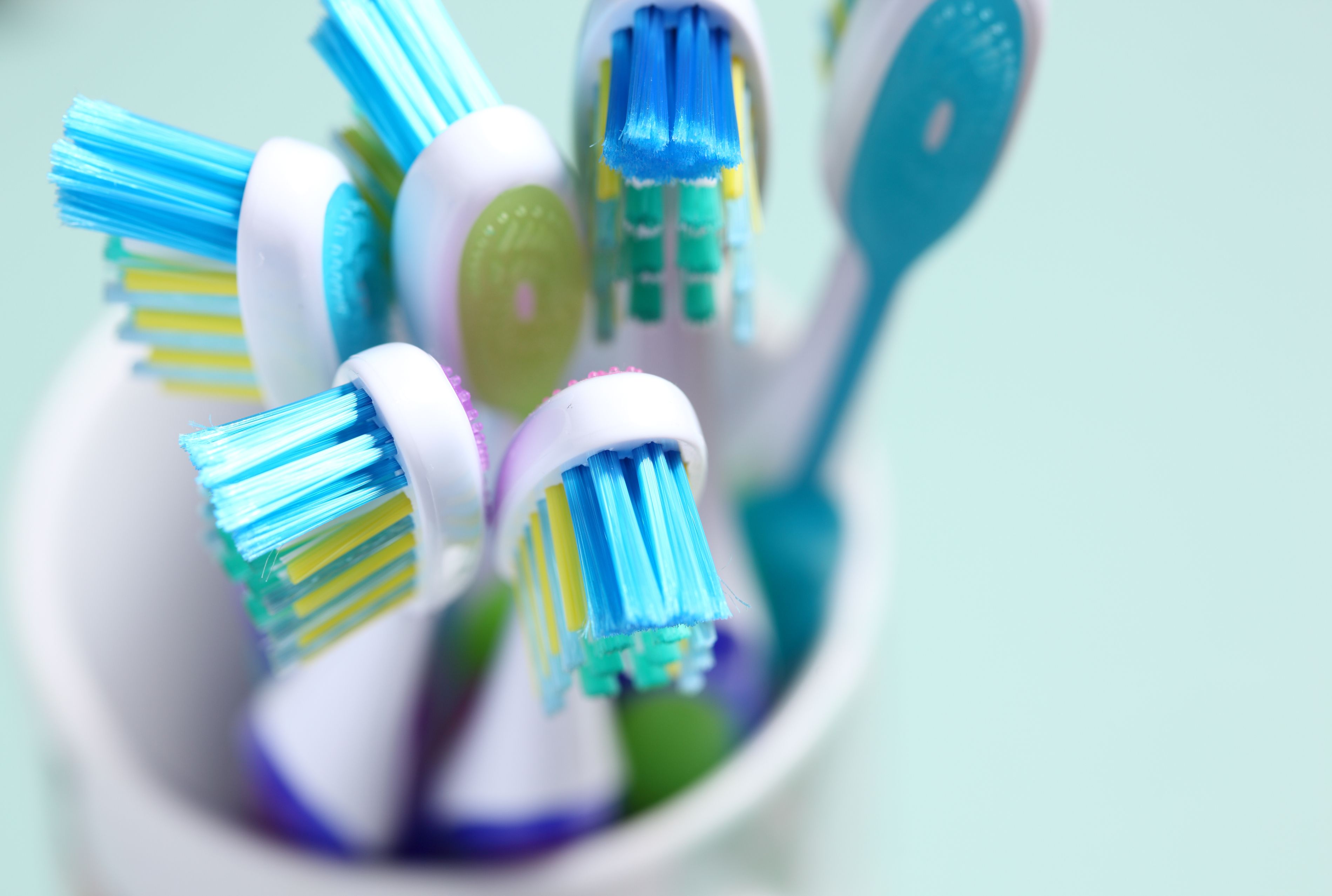 yellow toothbrush bristles