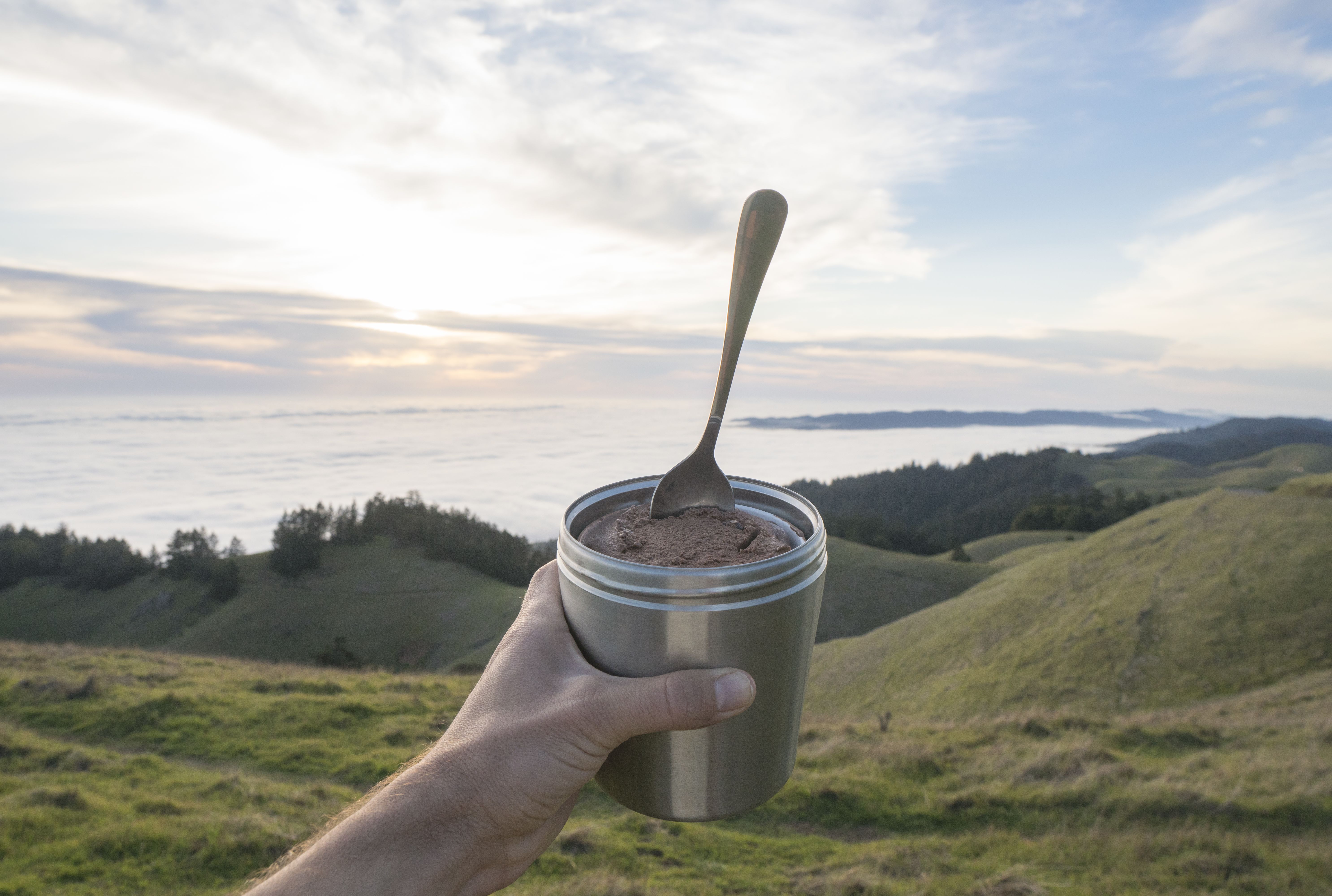 keeping ice cream frozen in a cooler