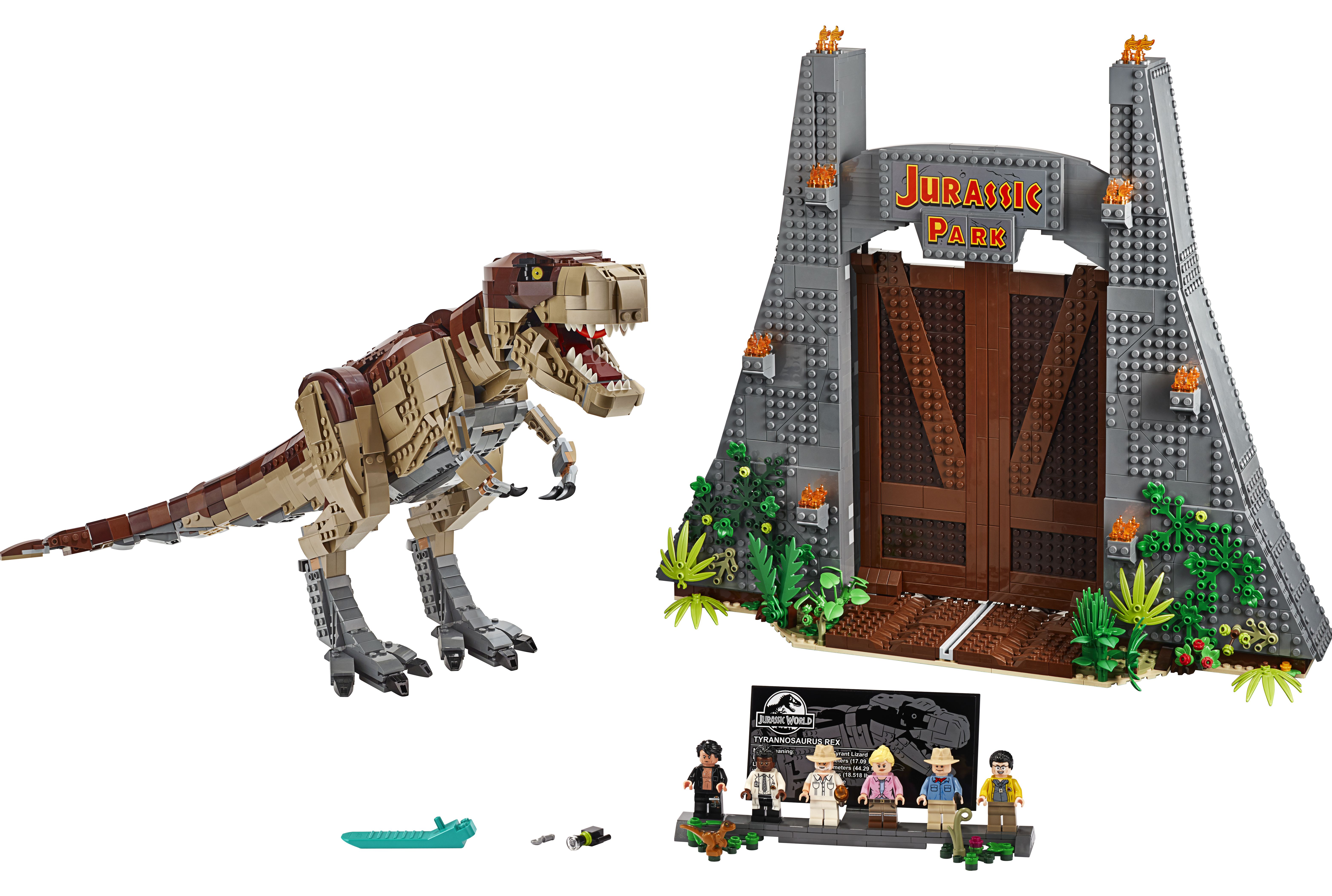 lego t rex attack