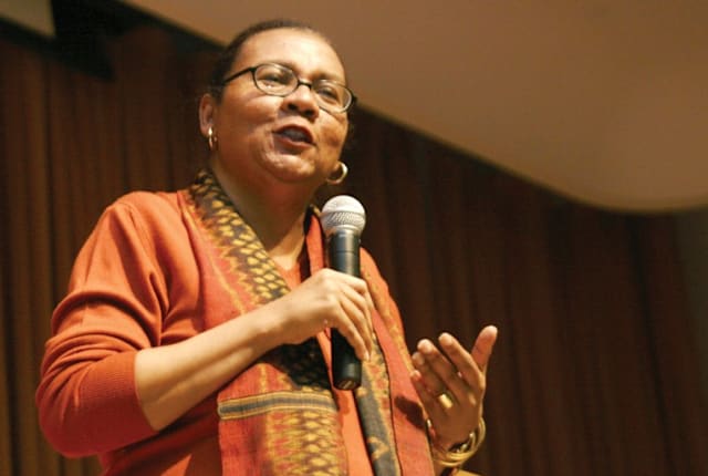 bell hooks speaking in 2009.