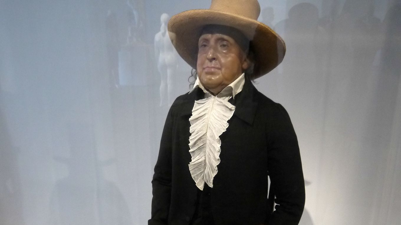 Jeremy Bentham S Auto Icon Moved Mental Floss British philosopher jeremy bentham was publicly dissected, then had his skeleton dressed in his own clothes and his mummified head screwed to his shoulders. jeremy bentham s auto icon moved