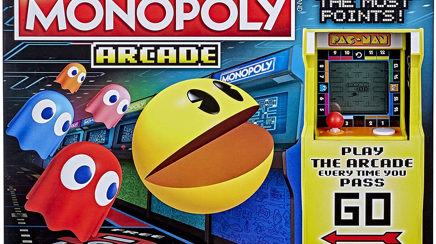 monopoly arcade pac man board game