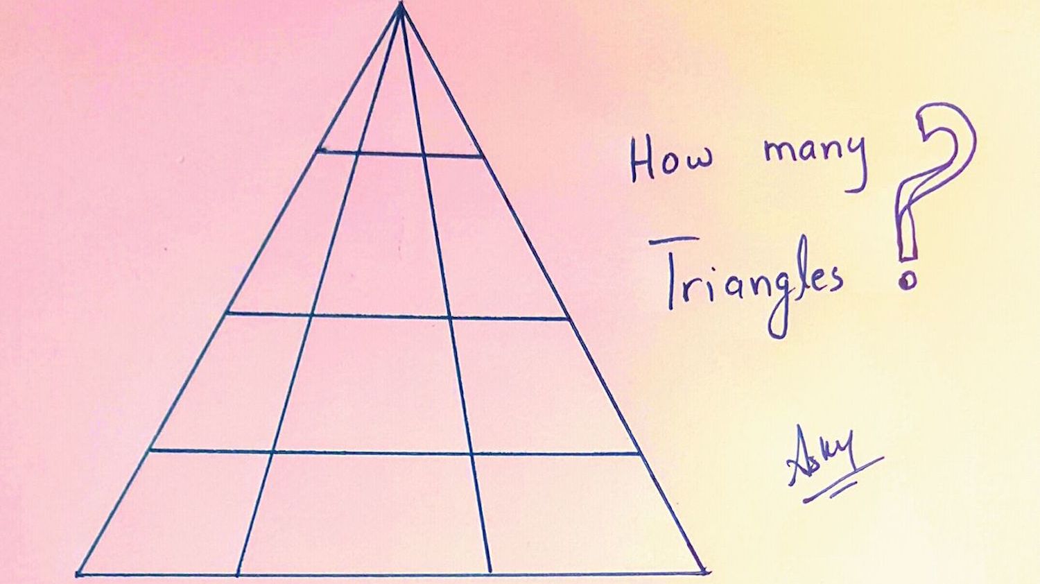 Can You Figure Out How Many Triangles Are in This Picture? Mental Floss