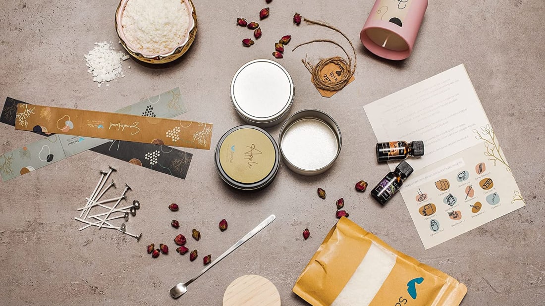 This soy-wax candle making kit will thrill your friend for whom lightbulbs present too much technology.
