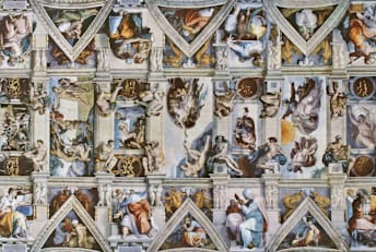 The ceiling of the Sistine Chapel, which Michelangelo absolutely hated painting.