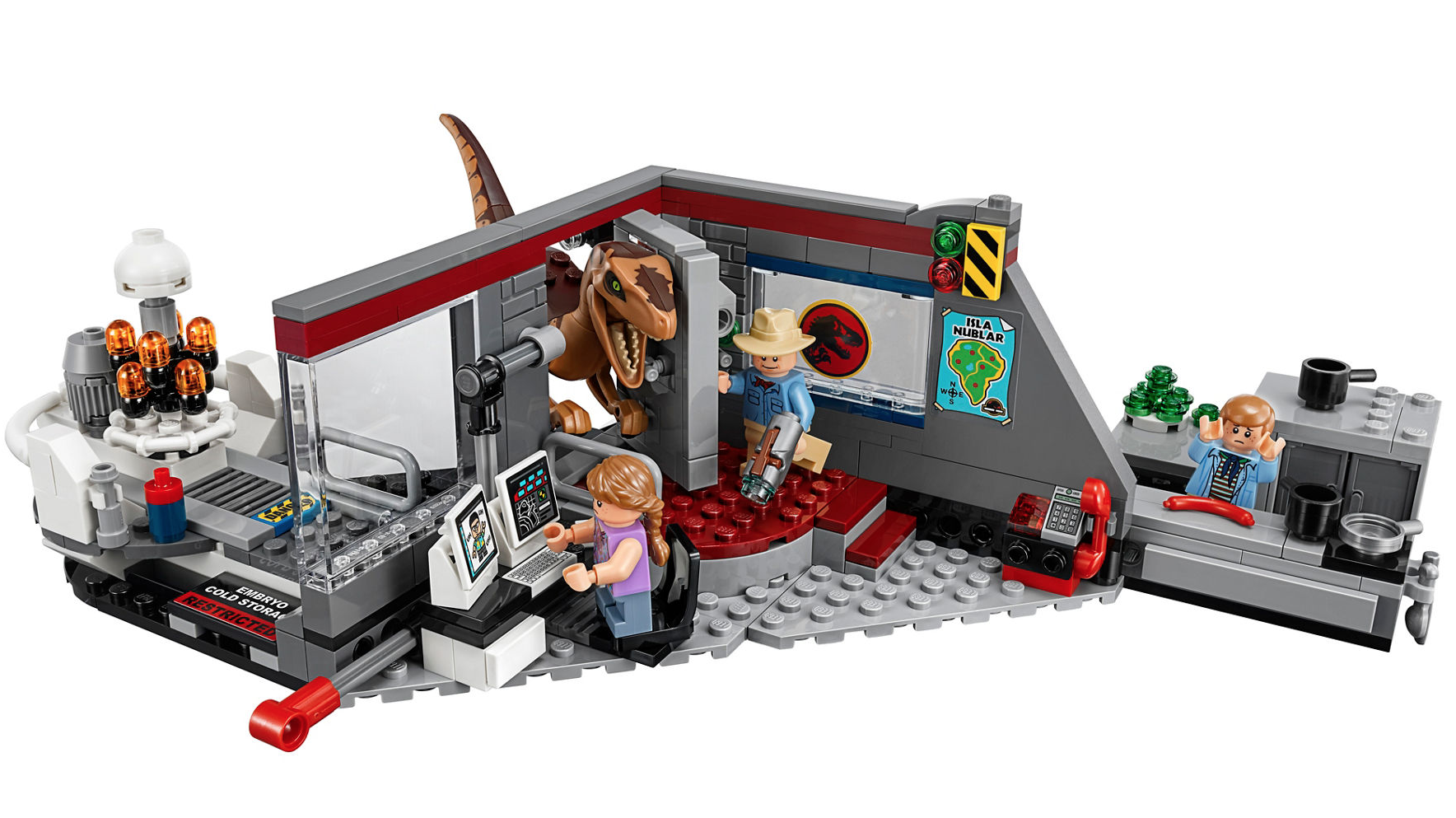 lego jurassic park velociraptor chase