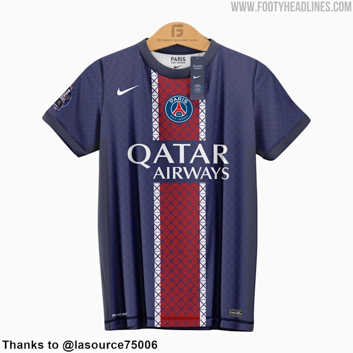 Le maillot domicile du PSG pour la saison 2025/26