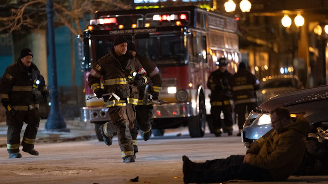 CHICAGO FIRE -- "Too Close" Episode 13015 -- Pictured: (l-r) Christian Stolte as Randy Mouch McHolland, Taylor Kinney as Kelly Severide -- (Photo by: Peter Gordon/NBC)