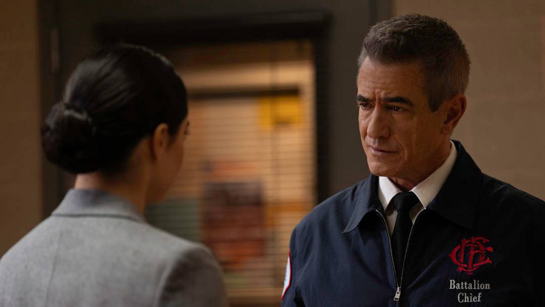 CHICAGO FIRE -- "Hit and Run" Episode 1413 -- Pictured: Dermot Mulroney as Dom Pascal