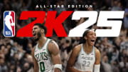 WNBA Champion A'ja Wilson and NBA Champion  Jayson Tatum  on one of the many 2K covers