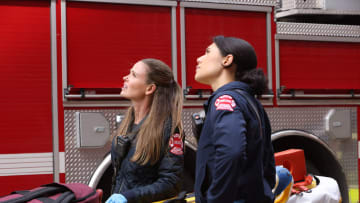 CHICAGO FIRE -- "Never Say Goodbye" Episode 12013 -- Pictured: (l-r) Jocelyn Hudon as Novak, Hanako Greensmith as Violet Mikami -- (Photo by: Adrian S Burrows Sr/NBC)