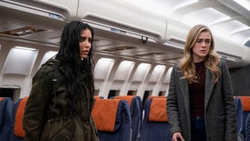 MANIFEST -- "MAYDAY PART: 2", Episode 313 -- Pictured: (l-r) Parveen Kaur as Saanvi Bahl, Melissa Roxburgh as Michaela Stone -- (Photo by: Peter Kramer/NBC)