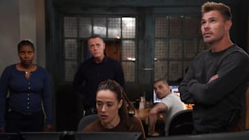 CHICAGO P.D. -- "Friends and Family" Episode 12009 -- Pictured: (l-r) Toya Turner as Kiana Cook, Jason Beghe as Hank Voight, Marina Squerciati as Officer Kim Burgess, Benjamin Levy Aguilar as Dante Torres, Patrick John Flueger as Officer Adam Ruzek