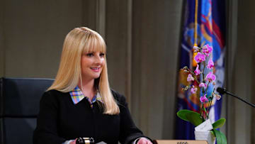 NIGHT COURT -- "The Roz Affair" Episode 201 -- Pictured: Melissa Rauch as Abby Stone -- (Photo by: Nicole Weingart/NBC)