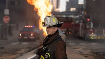 CHICAGO FIRE -- "In The Trenches: Part I" Episode 13011 -- Pictured: Dermot Mulroney as Chief Dom Pascal -- (Photo by: Peter Gordon/NBC)