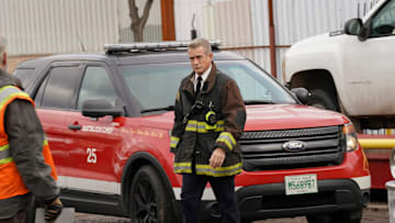 CHICAGO FIRE -- "Relief Cut" Episode 13012 -- Pictured: Dermot Mulroney as Chief Dom Pascal -- (Photo by: Elizabeth Sisson/NBC)