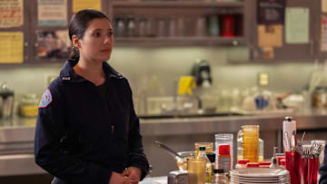 CHICAGO FIRE -- "In The Rubble" Episode 13016 -- Pictured: Hanako Greensmith as Violet Mikami -- (Photo by: Peter Gordon/NBC)