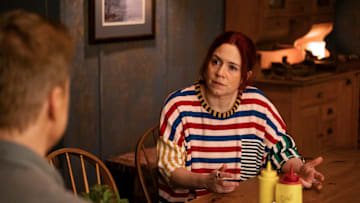RESIDENT ALIEN -- "Soul Providers" Episode 406 -- Pictured: Alice Wetterlund as D'Arcy Bloom -- (Photo by: James Dittiger/USA Network)