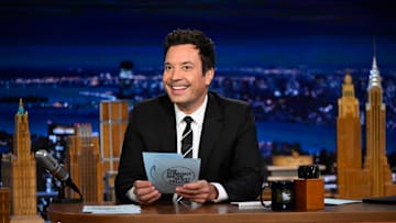 THE TONIGHT SHOW STARRING JIMMY FALLON -- Episode 2190 -- Pictured: Host Jimmy Fallon during Hashtags on Wednesday, September 24, 2025 -- (Photo by: Todd Owyoung/NBC)