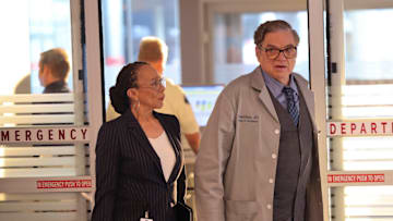 CHICAGO MED -- "Sink or Swim" Episode 1001 -- Pictured: (l-r) S. Epatha Merkerson as Sharon Goodwin, Oliver Platt as Dr. Daniel Charles -- (Photo by: George Burns Jr/NBC)