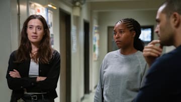 CHICAGO P.D. -- "Water and Honey" Episode 12005 -- Pictured: (l-r) Marina Squerciati as Officer Kim Burgess, Toya Turner as Kiana Cook