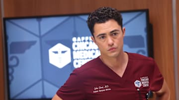 CHICAGO MED -- "Bite Your Tongue" Episode 1002 -- Pictured: Darren Barnet as Dr. John Frost -- (Photo by: George Burns Jr/NBC)