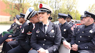 CHICAGO FIRE -- "A White Knuckle Panic" Episode 915 -- Pictured: (l-r) Taylor Kinney as Kelly Severide, Miranda Rae Mayo as Stella Kidd -- (Photo by: Adrian S. Burrows Sr./NBC)