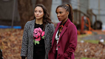 FOUND -- "Missing While Indigenous" Episode 107 -- Pictured: (l-r) Gabrielle Elise Walsh as Lacey Quinn, Shanola Hampton as Gabi Mosely -- (Photo by: Steve Swisher/NBC)