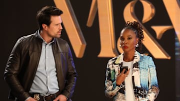 FOUND -- "Missing While Lonely" Episode 203 -- Pictured: (l-r) Brett Dalton as Detective Mark Trent, Shanola Hampton as Gabi