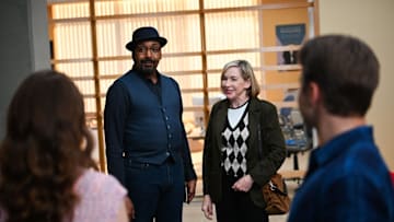 THE IRRATIONAL -- "Straight from the Heart" Episode 212 -- Pictured: (l-r) Jesse L. Martin as Alec Mercer, Bess Armstrong as Renee Franklin -- (Photo by: Sergei Bachlakov/NBC)
