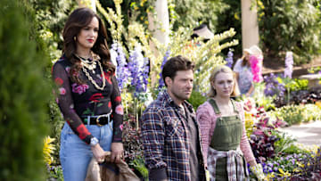 GROSSE POINTE GARDEN SOCIETY -- "Pests" Episode 102 -- Pictured: (l-r) Melissa Fumero as Birdie, Ben Rappaport as Brett, AnnaSophia Robb as Alice -- (Photo by: Mark Hill/NBC)
