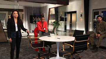 FOUND -- "Missing While Matched" Episode 214 -- Pictured: (l-r) Gabrielle Walsh as Lacey, Shanola Hampton as Gabi Mosely, Karan Oberoi as Dahn -- (Photo by: Matt Miller/NBC)
