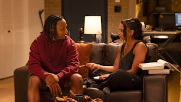 FOUND -- "Missing While Seeking Asylum" Episode 215 -- Pictured: (l-r) Arlen Escarpeta as Zeke, Gabrielle Walsh as Lacey -- (Photo by: Mark Hill/NBC)